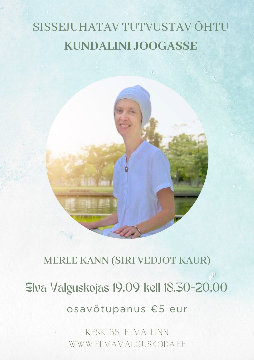 Sissejuhatav tutvustav õhtu kundalini joogasse 19.09 kell 18.30