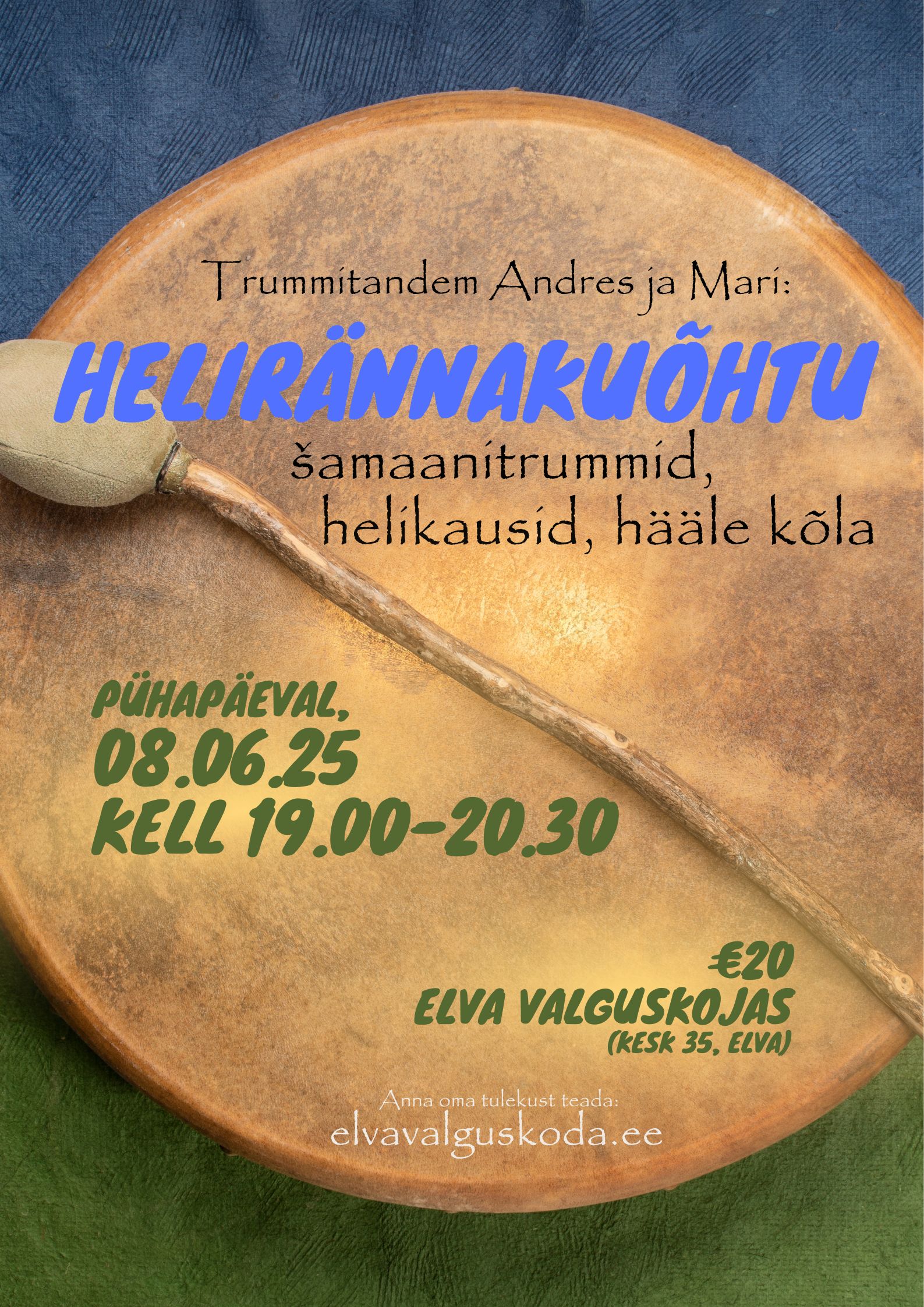 Helirännakuõhtu 8. juunil kell 19.00-20.30 Elva Valguskojas
